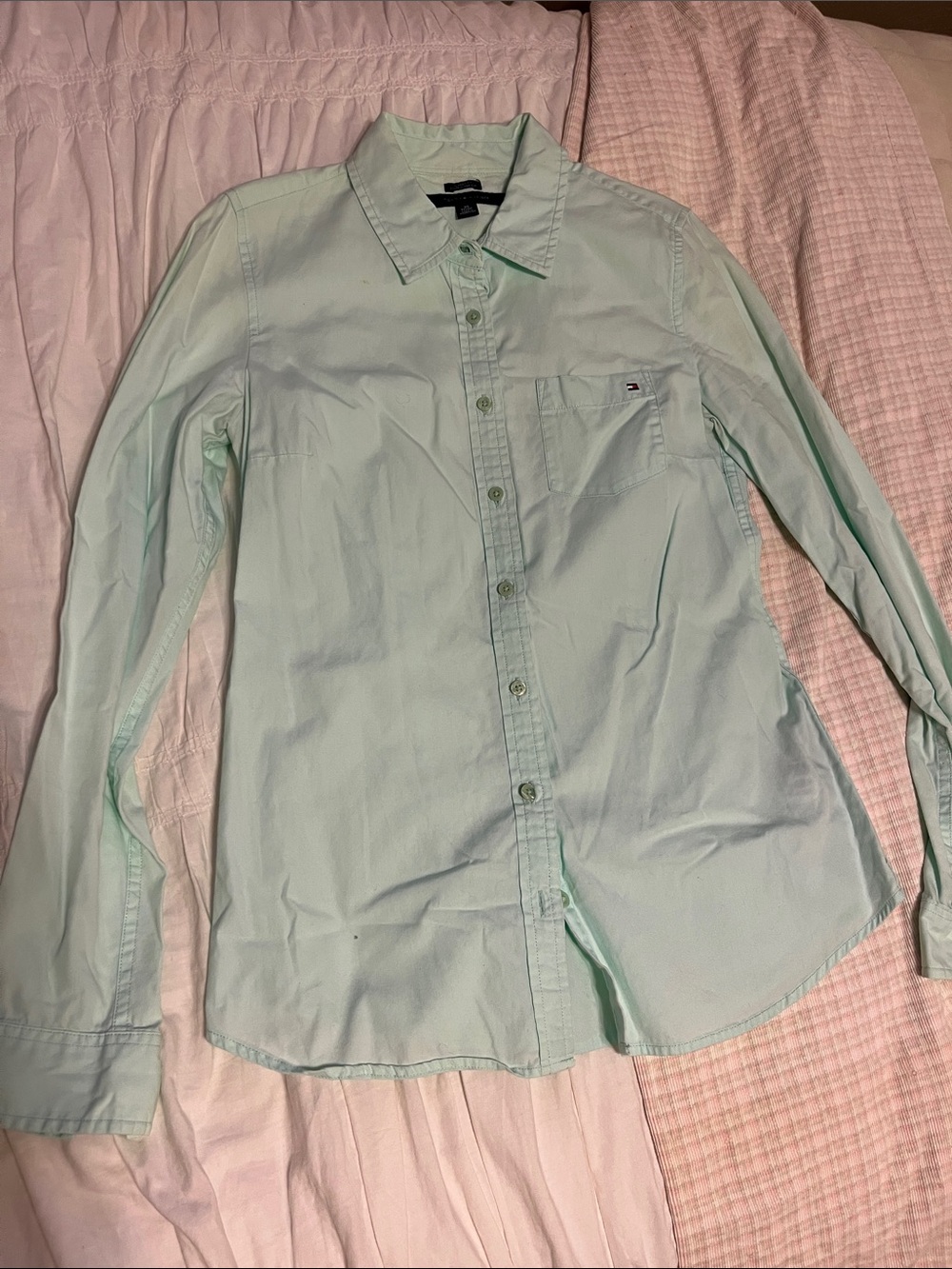 Tommy Hilfiger Light Mint Green Men's Button-Down Shirt